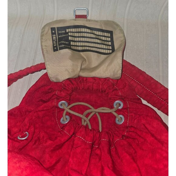 KIPLING Red Backpack with Drawstring NO MONKEY - Picture 8 of 10